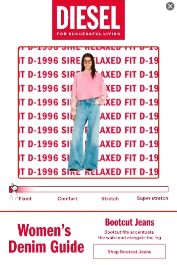 Diesel — Explorable Display — Mid-tier fashion